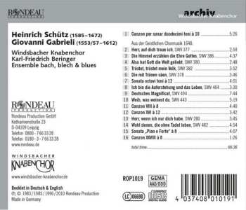 CD Heinrich Schütz: Heinrich Schütz, Giovanni Gabrieli 503195