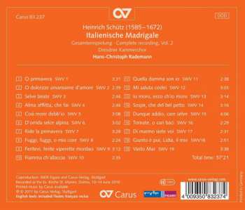CD Heinrich Schütz: Italienische Madrigale 316017