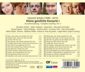 CD Heinrich Schütz: Kleine Geistliche Konzerte I 115709