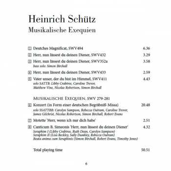 CD Heinrich Schütz: Musikalische Exequien 337500