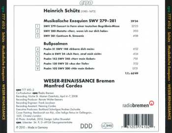 CD Heinrich Schütz: Musikalische Exequien - Bußpsalmen 181654