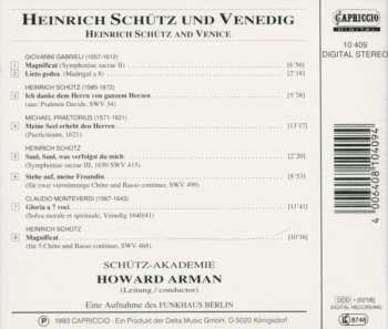 CD Heinrich Schütz: Schütz Und Venedig / Schütz And Venice 536690