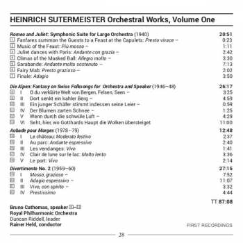 CD Heinrich Sutermeister: Orchestral Works, Volume One 114694