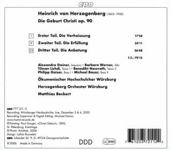 CD Heinrich Von Herzogenberg: Die Geburt Christi 119917