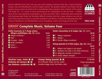 CD Heinrich Wilhelm Ernst: Complete Music, Volume Four 158021