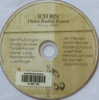 CD Heinz Rudolf Kunze: Ich Bin (Nach 30 Jahren) 183640