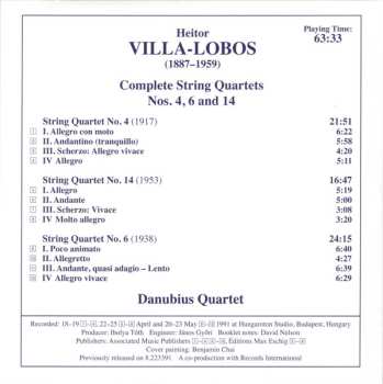 6CD Heitor Villa-Lobos: Complete String Quartets 455228