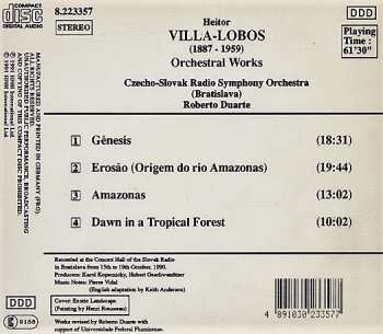 CD Heitor Villa-Lobos: Gênesis. Erosão. Amazonas. Dawn In A Tropical Forest 314507