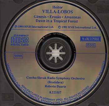 CD Heitor Villa-Lobos: Gênesis. Erosão. Amazonas. Dawn In A Tropical Forest 314507