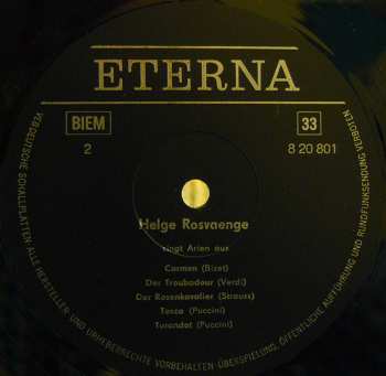 LP Helge Roswaenge: Helge Rosvænge - Tenor 367612