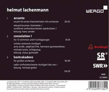 CD Helmut Lachenmann: Accanto / Consolation I / Kontrakadenz 122865
