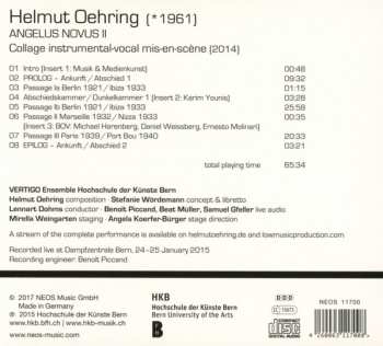 CD Helmut Oehring: Angelus Novus II Collage Instrumental-vocal Mis-en-scène 343472