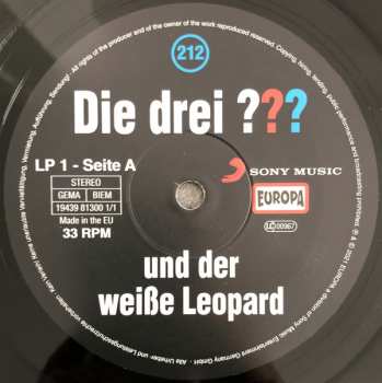 2LP Hendrik Buchna: Die Drei ??? 212 - Und Der Weiße Leopard LTD 74712