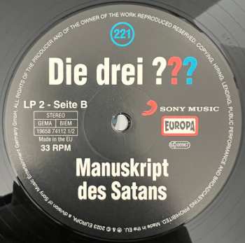 2LP Hendrik Buchna: Die Drei ??? 221 - Manuskript Des Satans
