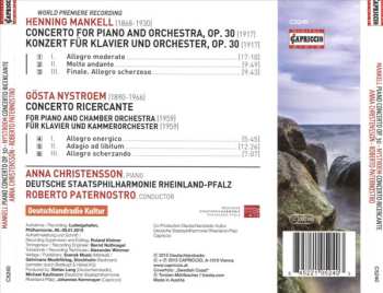 CD Henning Mankell: Piano Concerto Op. 30 / Concerto Ricercante 480070