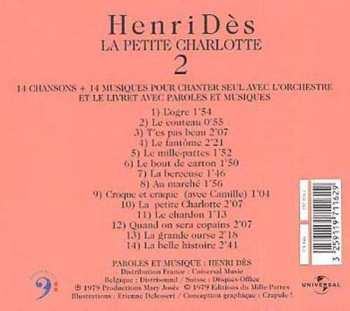 CD Henri Des: La Petite Charlotte - 2 DIGI 331401