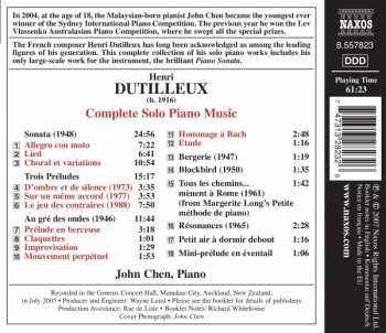 CD Henri Dutilleux: Complete Solo Piano Music 242901
