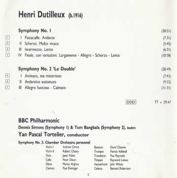 CD Henri Dutilleux: Symphony No. 1 / Symphony No. 2 'Le Double' 307739