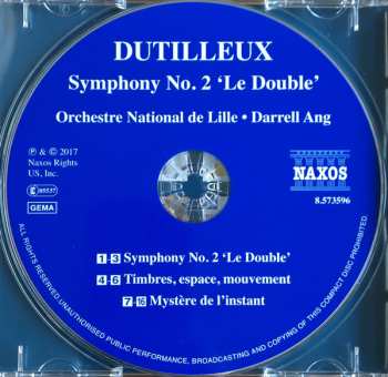 CD Henri Dutilleux: Symphony No. 2 'Le Double' • Timbres, Espace, Mouvement • Mystère De L'instant 310761