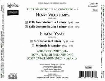 CD Henri Vieuxtemps: Cello Concerto No 1 Op 46 • Cello Concerto No 2 Op 50 • Méditation Op 16 • Sérénade Op 22 358497