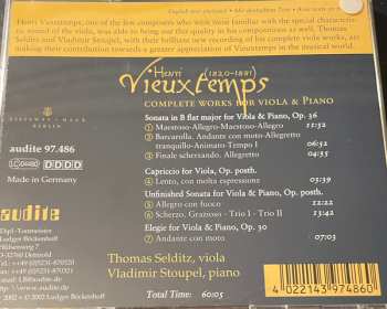 CD Henri Vieuxtemps: Complete Works For Viola & Piano 469203