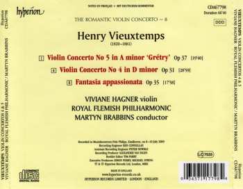 CD Henri Vieuxtemps: Violinconcerto No 4, Op 31 • Violin Concerto No 5 Op 37 • Fantasia Appassionate, Op 35 299697
