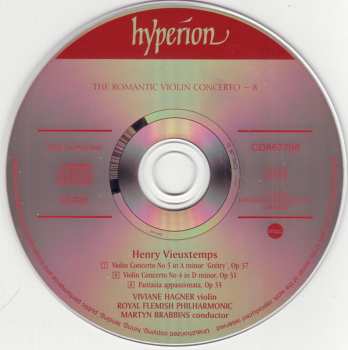 CD Henri Vieuxtemps: Violinconcerto No 4, Op 31 • Violin Concerto No 5 Op 37 • Fantasia Appassionate, Op 35 299697