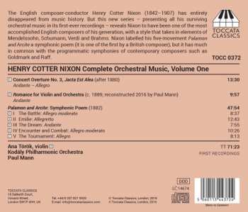 CD Henry Cotter Nixon: Complete Orchestral Music, Volume One 322020