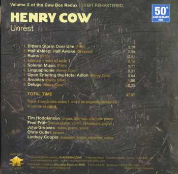 17CD/DVD/Box Set Henry Cow: The Henry Cow Box Redux: The Complete Henry Cow  50th Anniversary 376881