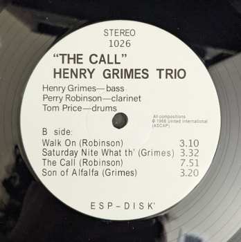 LP Henry Grimes Trio: The Call LTD 435946