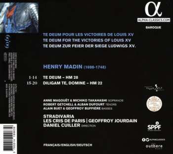CD Henri Madin: Te Deum Pour Les Victoires De Louis XV 469565