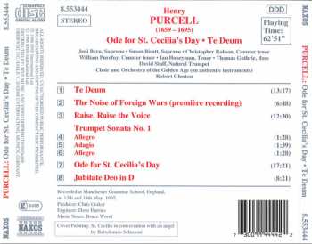 CD Henry Purcell: Ode For St. Cecilia's Day / Te Deum / Raise, Raise The Voice / The Noise Of Foreign Wars / Trumpet Sonata • Jubilate Deo 333270
