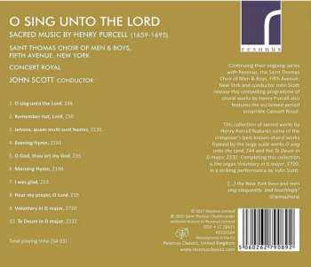 CD Henry Purcell: O Sing Unto The Lord - Sacred Music By Henry Purcell 412984