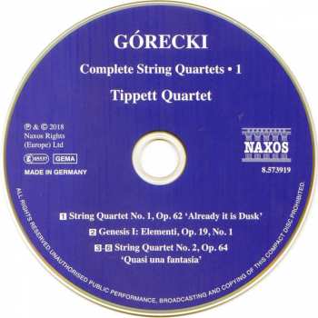 CD Henryk Górecki: Gorecki: Complete String Quartets · 1 332269