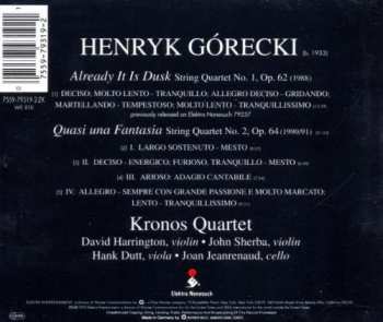 CD Henryk Górecki: Already It Is Dusk, String Quartet No. 1, Op. 62 / Quasi Una Fantasia, String Quartet No. 2, Op. 64 14507