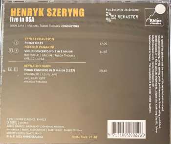 CD Henryk Szeryng: Live In USA 476745