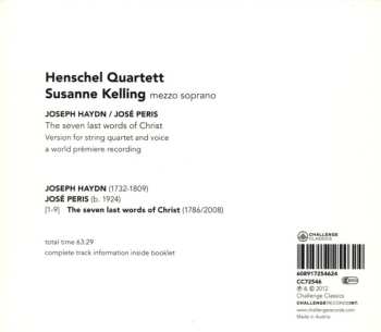 CD Henschel Quartett: Joseph Haydn / José Peris - The seven last words of Christ, Version for string quartet and voice 456163