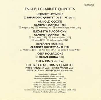 CD Herbert Howells: English Clarinet Quintets 306373