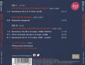 2CD Herbert von Karajan: Symphonies Nos. 35 & 41; Piano Concerto No. 23; Rapsodie Espagnole; Symphony No. 4 329941