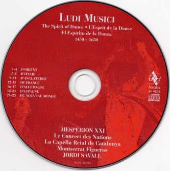 CD Hespèrion XXI: Ludi Musici - The Spirit Of Dance = L'Esprit De La Dance = El Espíritu De La Danza (1450-1650) 237185