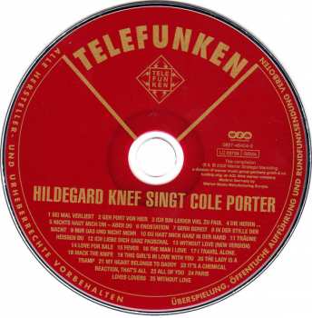 CD Hildegard Knef: Hildegard Knef Singt Cole Porter