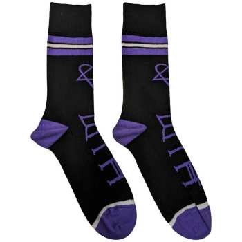 Merch HIM: Him Unisex Ankle Socks: Heartagram & Logo (uk Size 7 - 11) 42 - 47