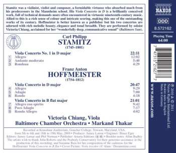 CD Franz Anton Hoffmeister: Viola Concertos 472446