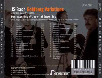 CD Homecoming Woodwind Ensemble: Goldberg Variations  309326