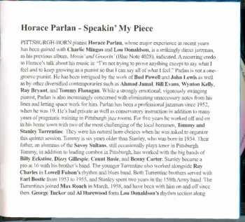 CD Horace Parlan Quintet: Speakin' My Piece 403389