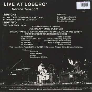 LP Horace Tapscott: Live At Lobero LTD 250244