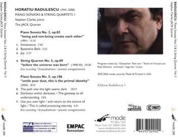 CD Horatiu Radulescu: Piano Sonatas & String Quartets 1 461602