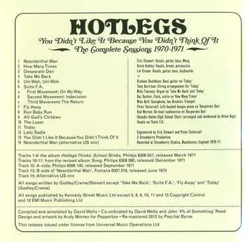 CD Hotlegs: You Didn't Like It Because You Didn't Think Of It: The Complete Sessions 1970-1971  102222