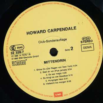 LP Howard Carpendale: Mittendrin 528538