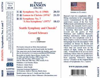 CD Howard Hanson: Symphonies Nos. 6 And 7 312143